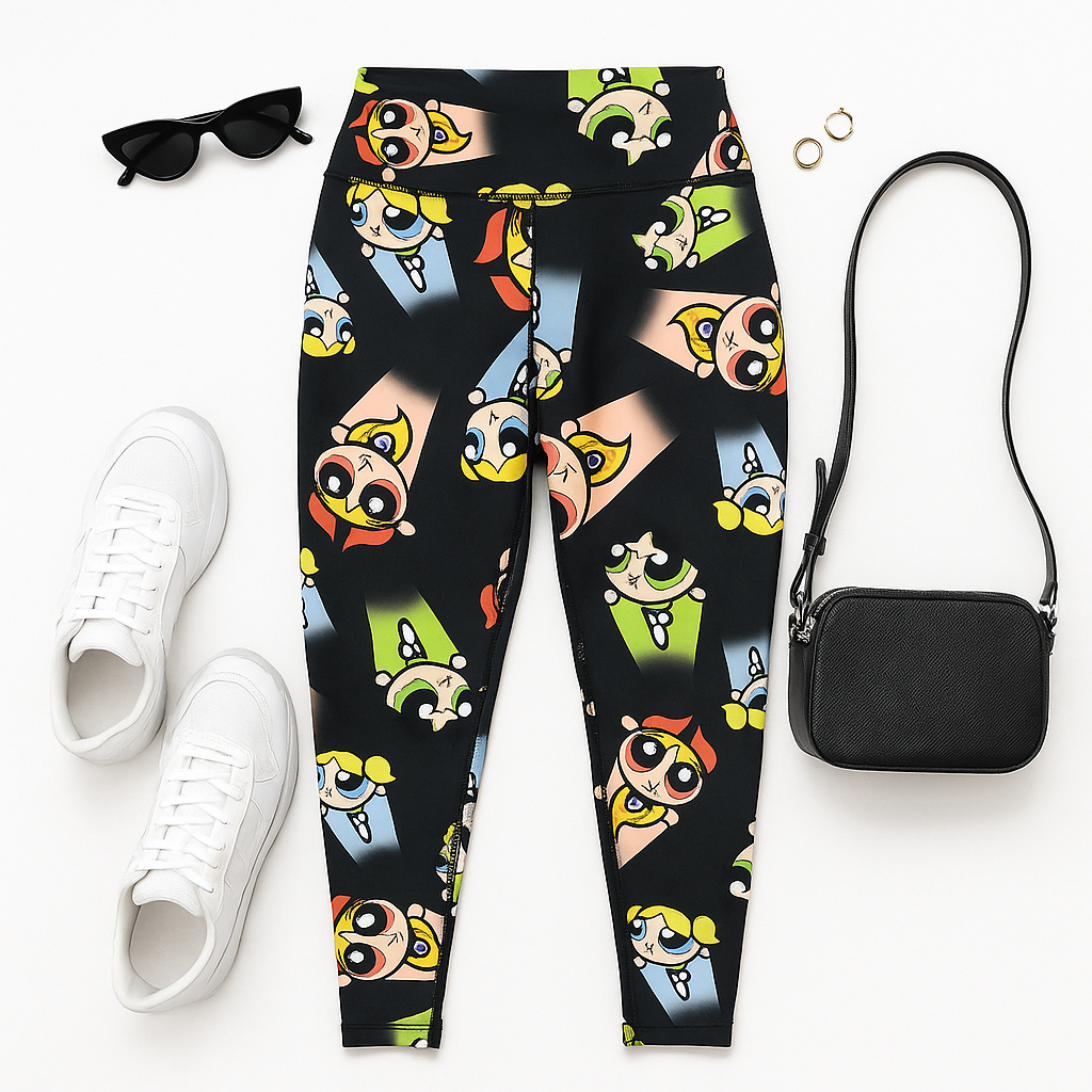 Leggins deportivos con estampado animado que despiertan tu poder interior