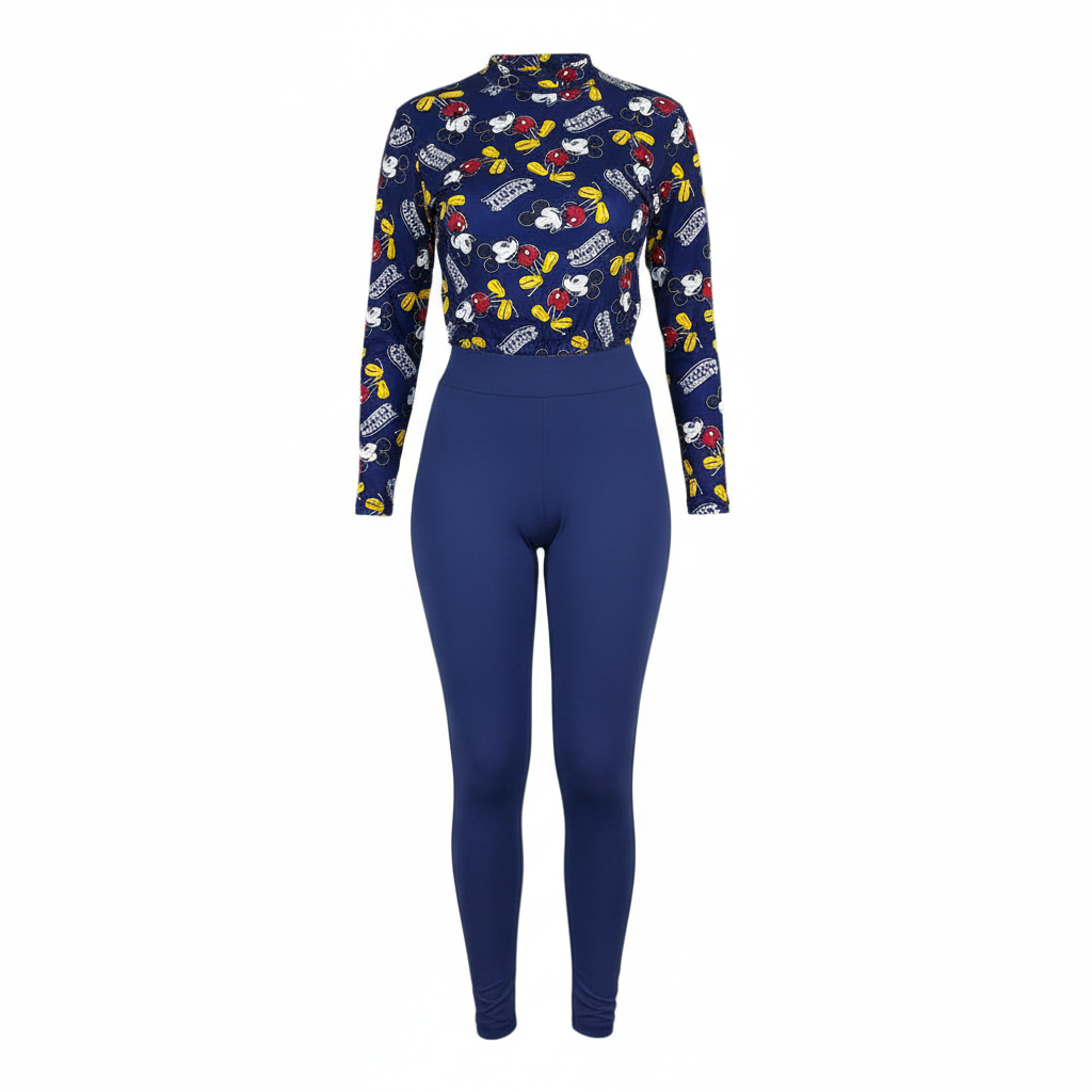 Conjunto estampado que combina diversión y estilo relajado