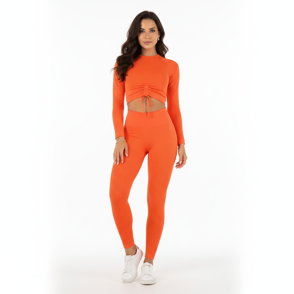 Conjunto deportivo moldeador que estiliza tu figura con impacto visual