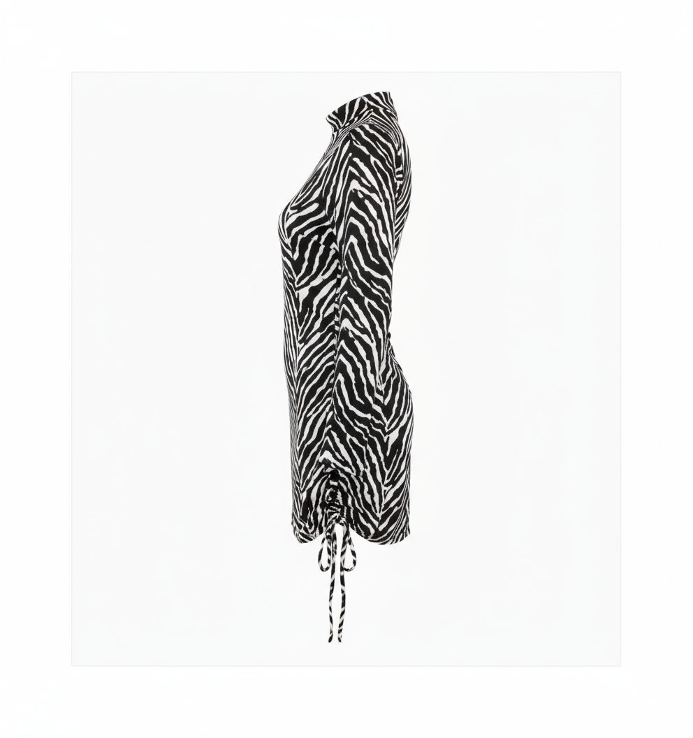 Minivestido animal print que seduce con fuerza y actitud felina