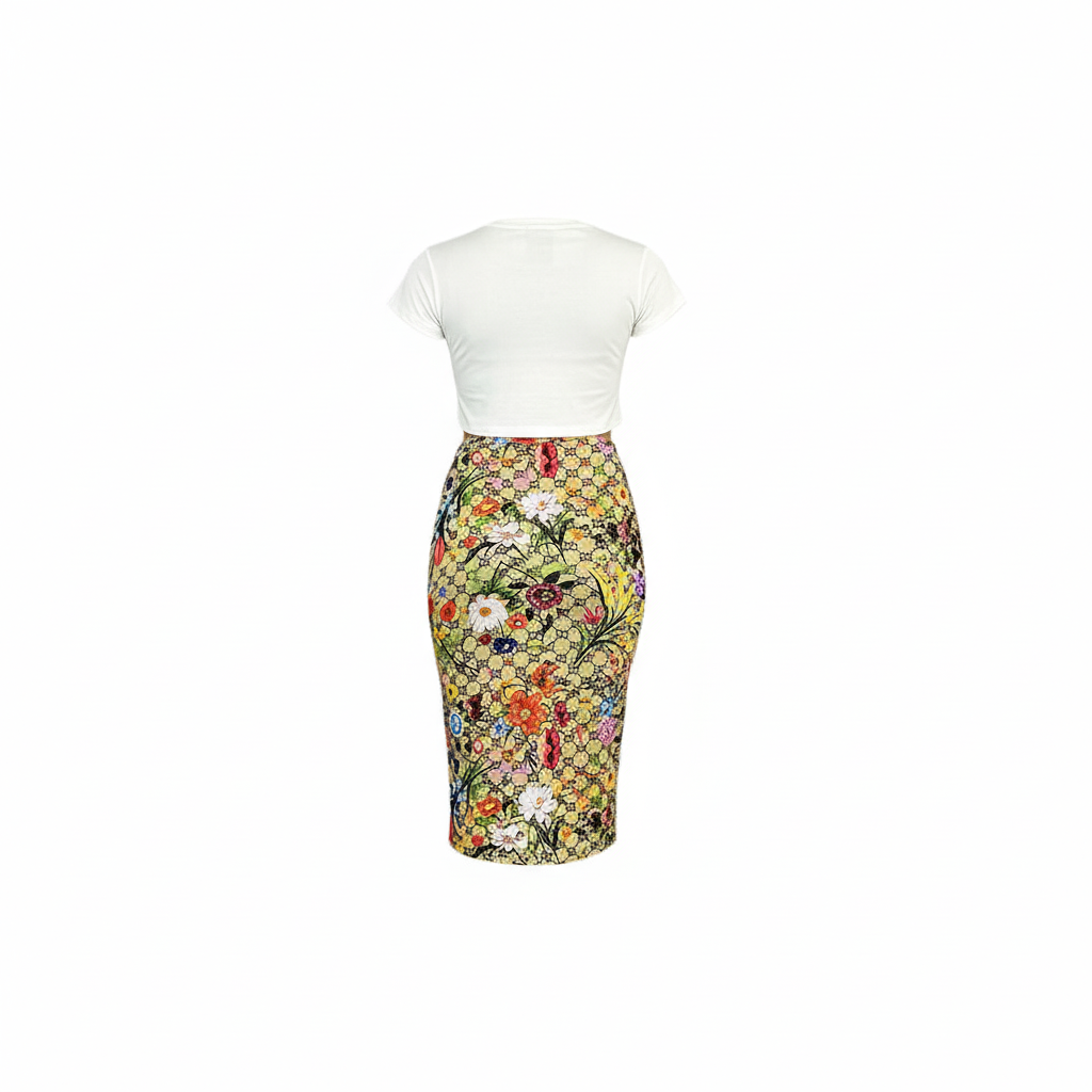 Conjunto con falda 3/4 que estiliza tu figura con elegancia atrevida