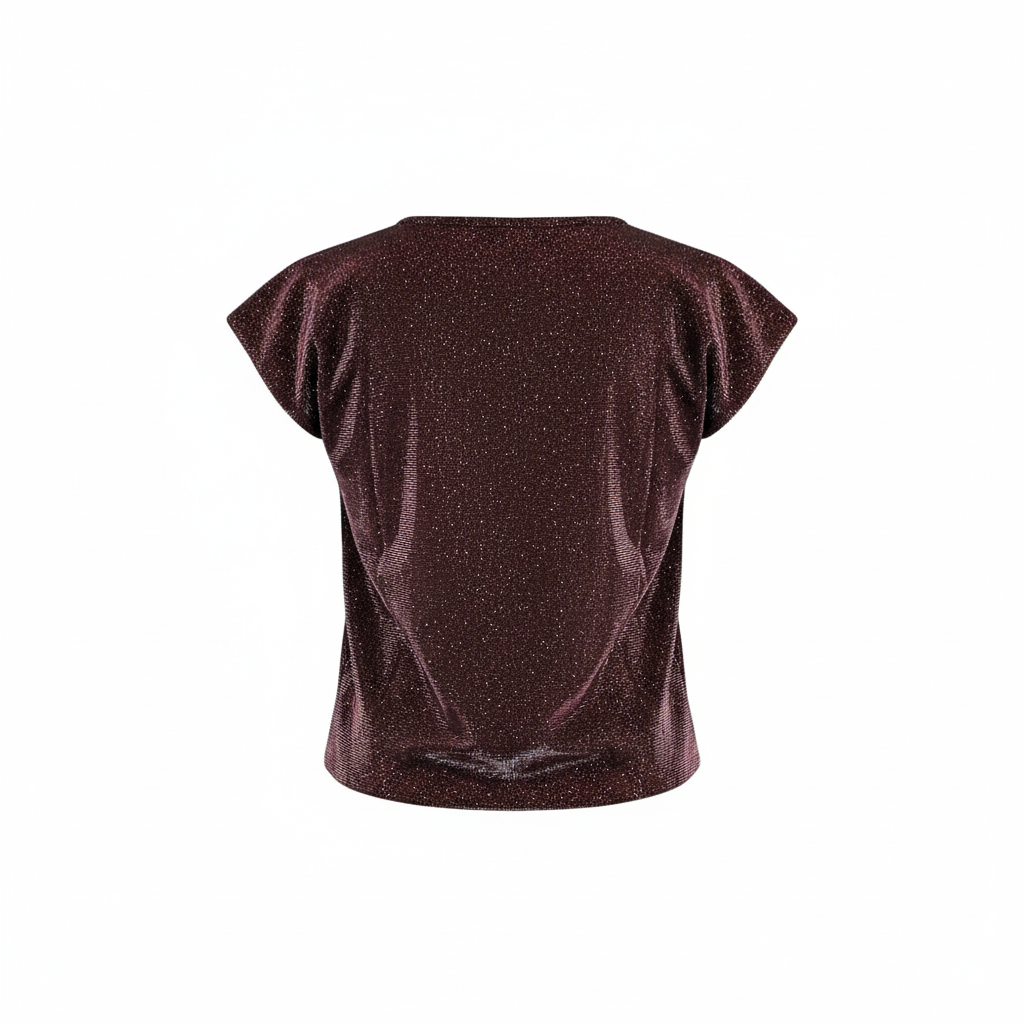 Blusa sin mangas con brillo elegante y corte favorecedor