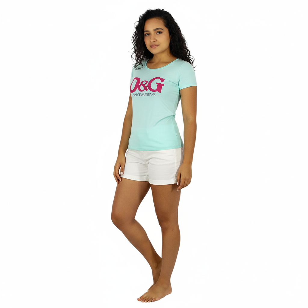 Blusa manga corta con logo para un look casual con estilo