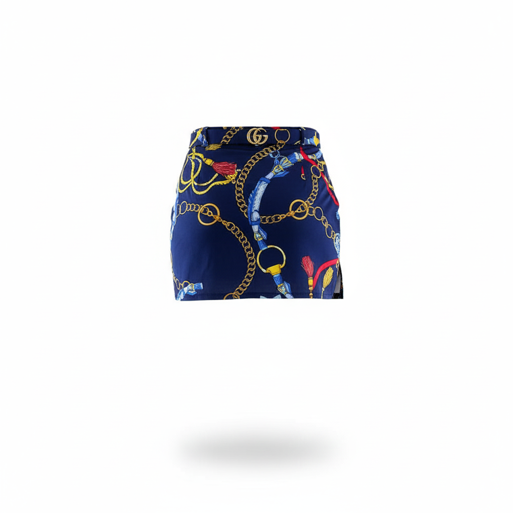 Minifalda estampada que realza tu figura con un toque atrevido