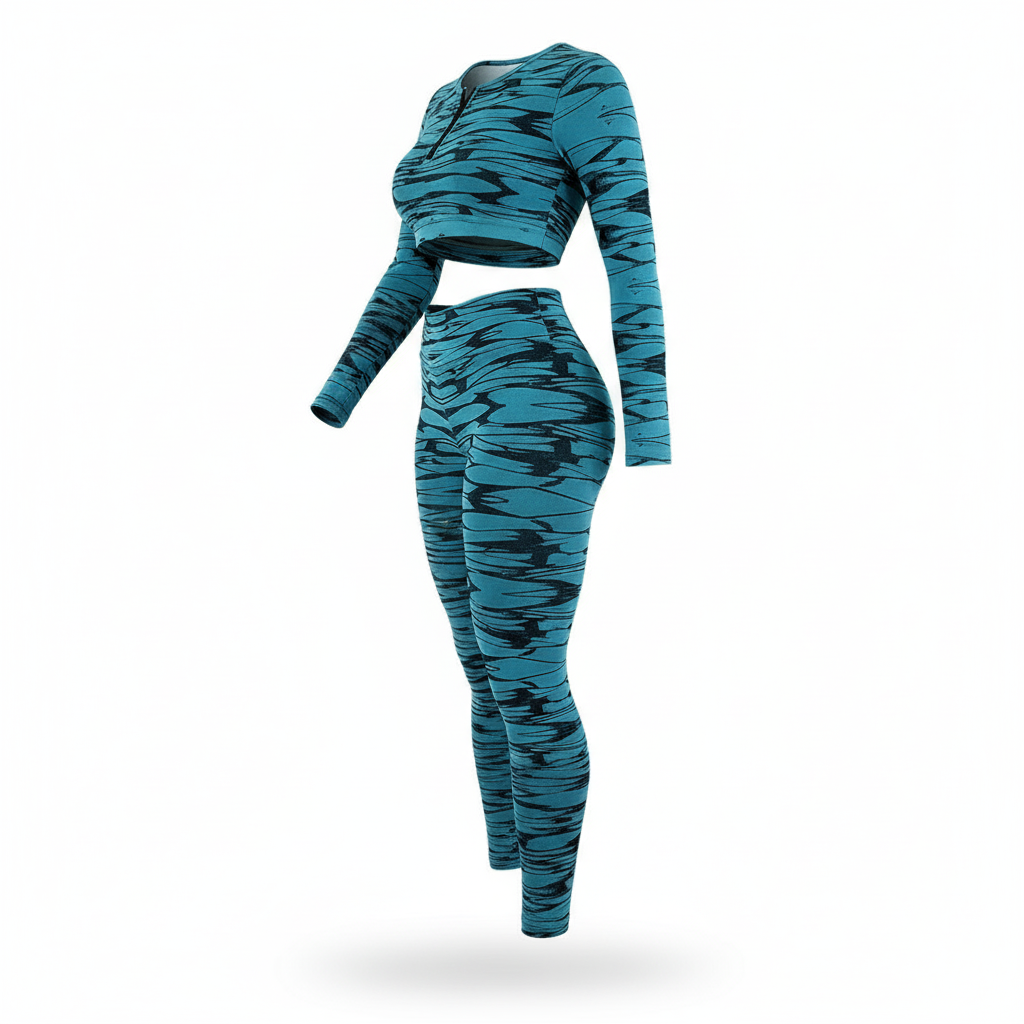 Conjunto deportivo con grecas que estiliza tu cuerpo con poder visual