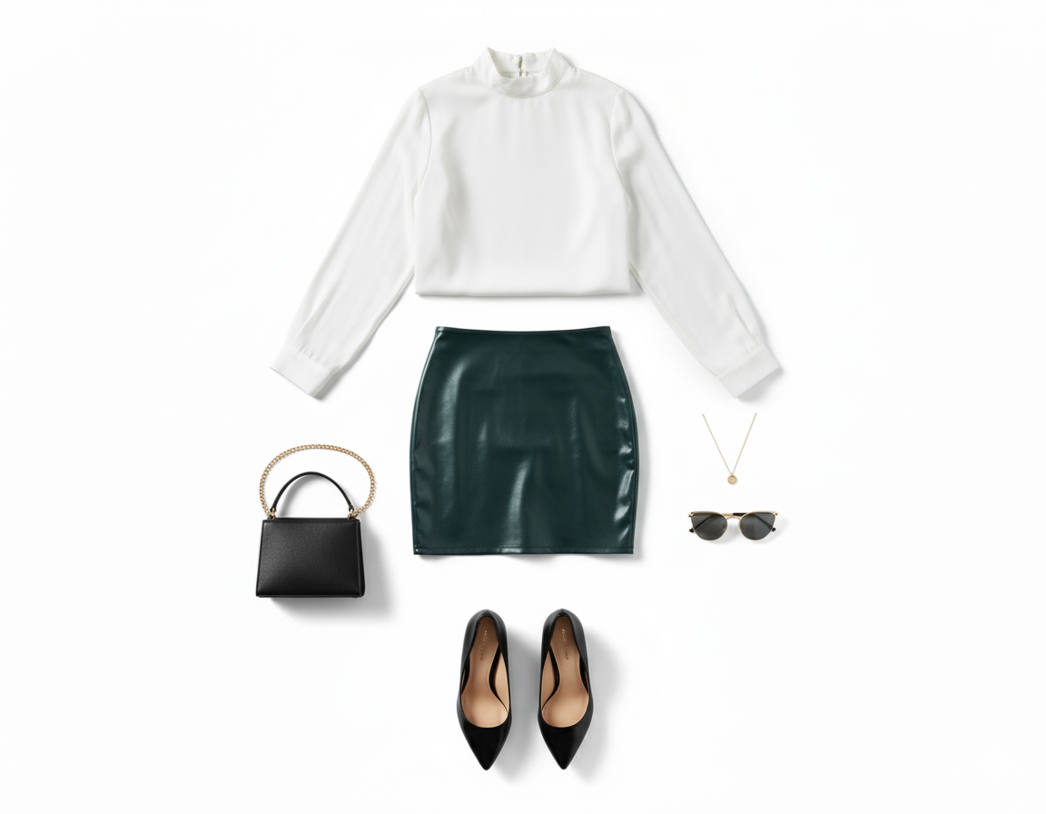 Minifalda vinipiel que define tu silueta con elegancia urbana