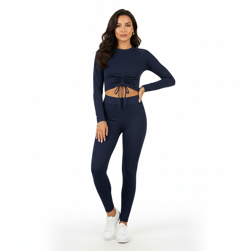 Conjunto deportivo moldeador que estiliza tu figura con impacto visual