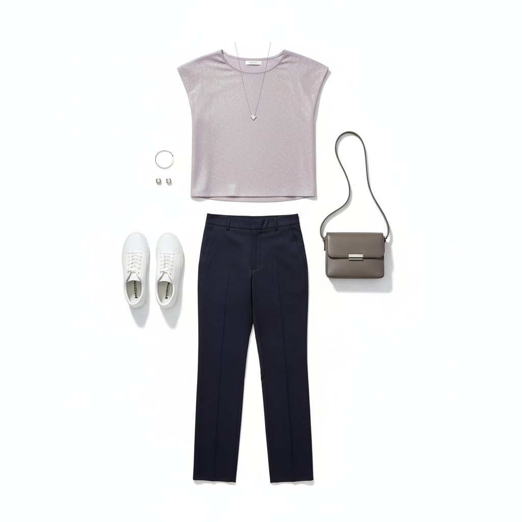 Blusa sin mangas con brillo elegante y corte favorecedor