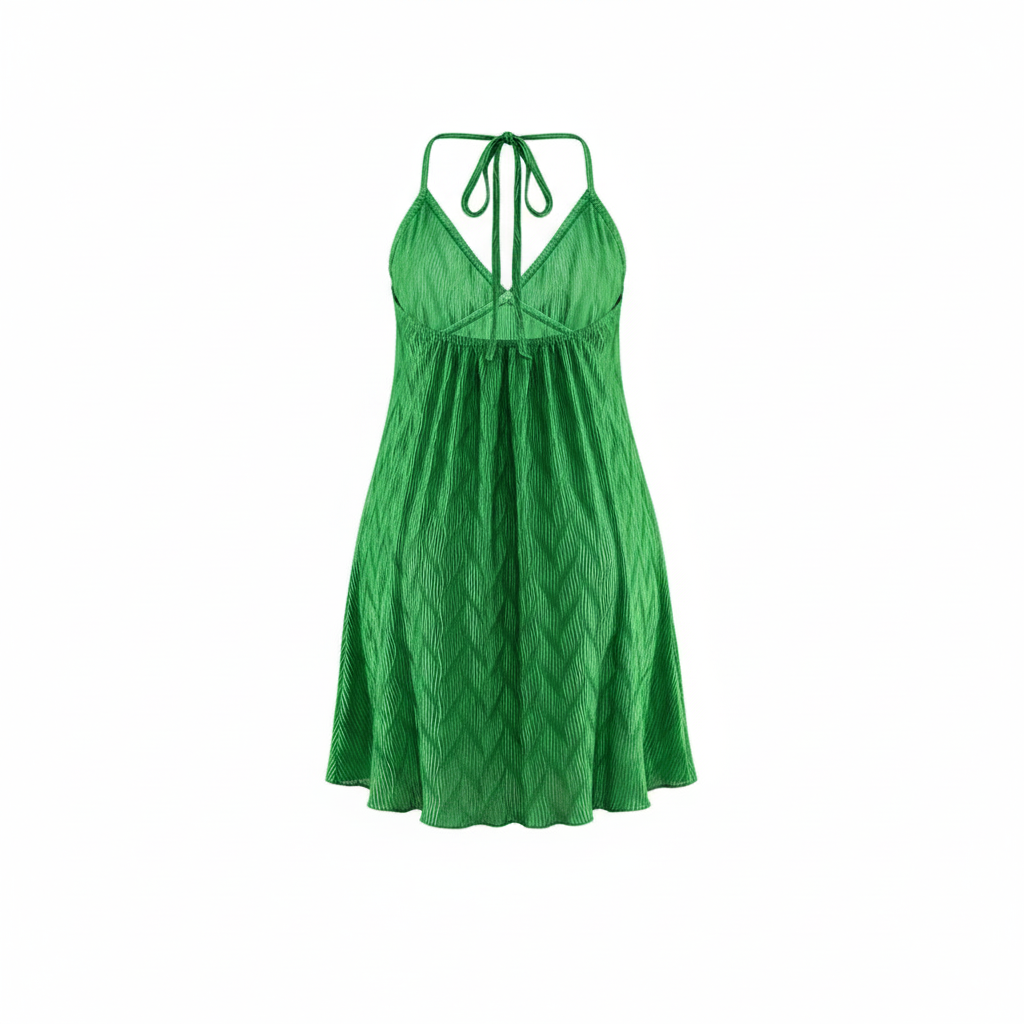 Vestido corto de tirantes que realza tu frescura con libertad y encanto