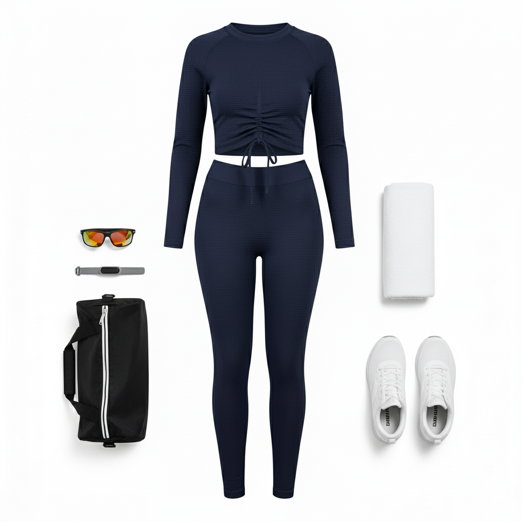 Conjunto deportivo moldeador que estiliza tu figura con impacto visual