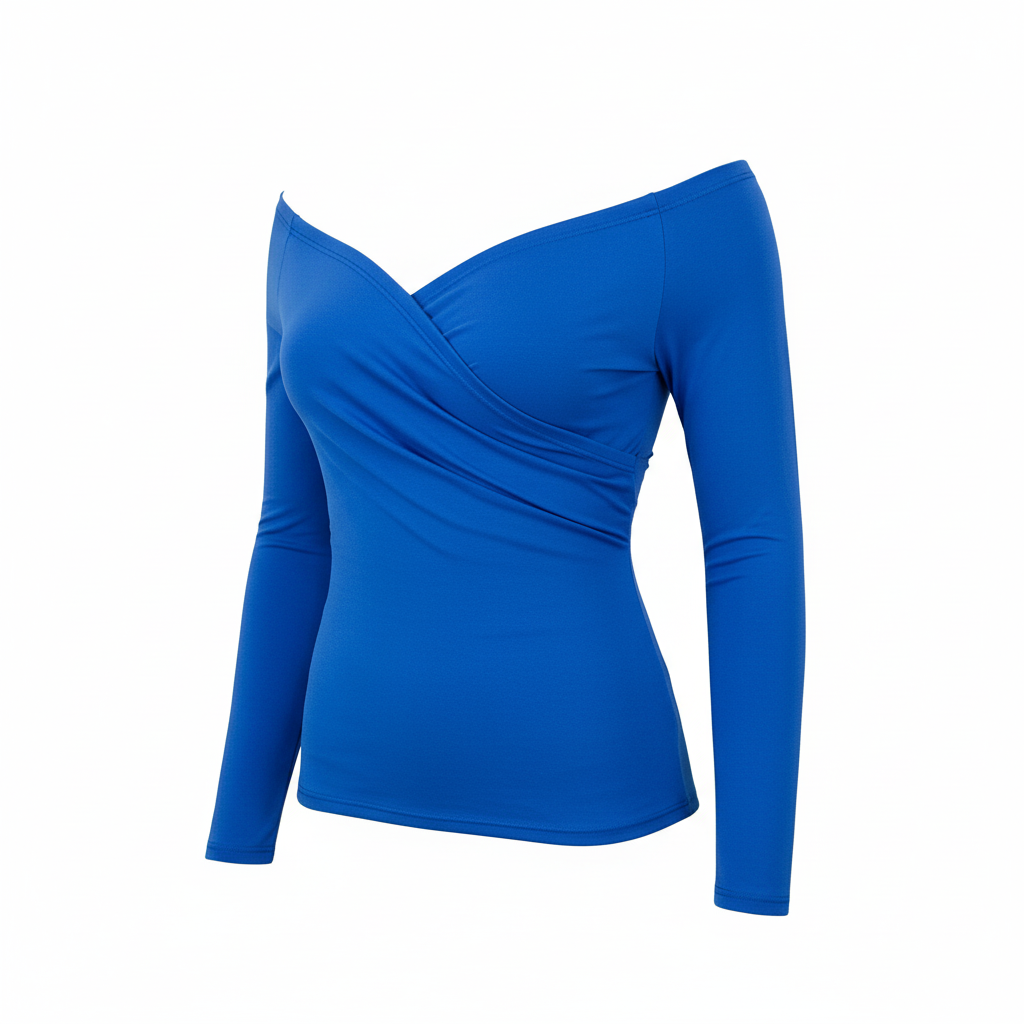 Blusa manga larga off shoulder que resalta tu silueta con elegancia sutil