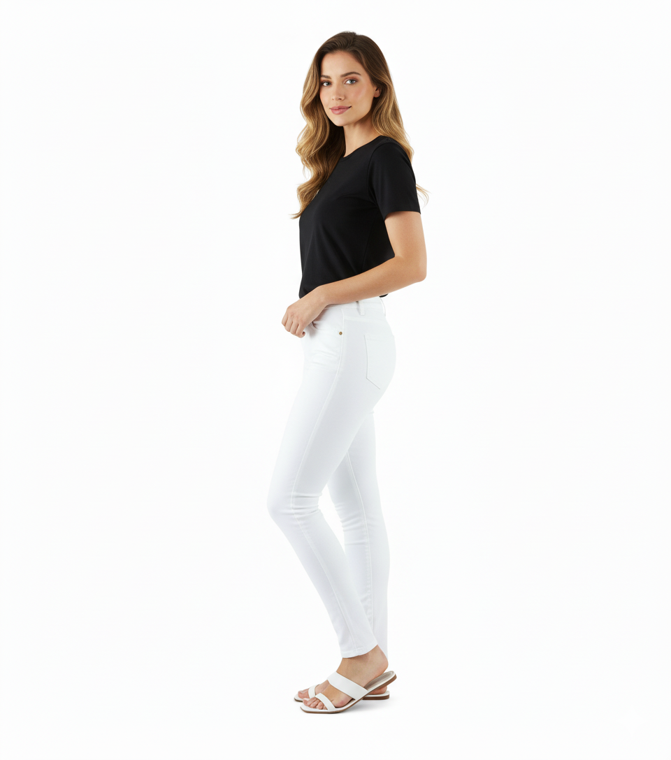 Pantalón recto ajustado con cinturón que define tu silueta con elegancia casual