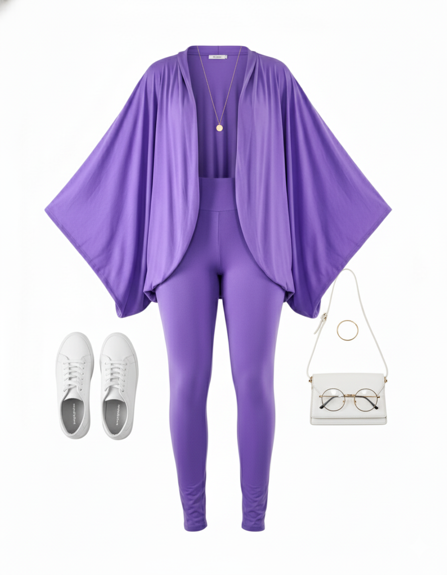 Conjunto casual con ensamble estilo alas que envuelve tu figura con fluidez