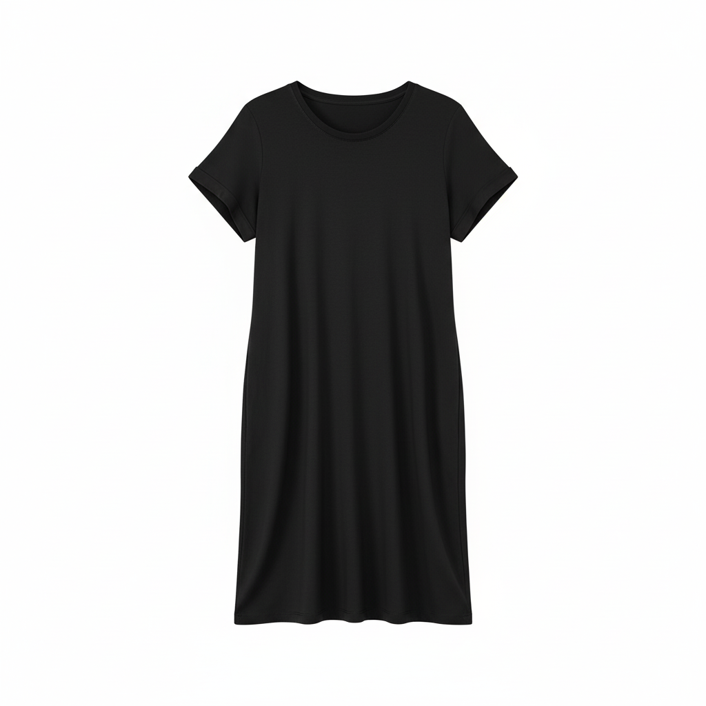 Vestido corto relajado que fluye con libertad y frescura