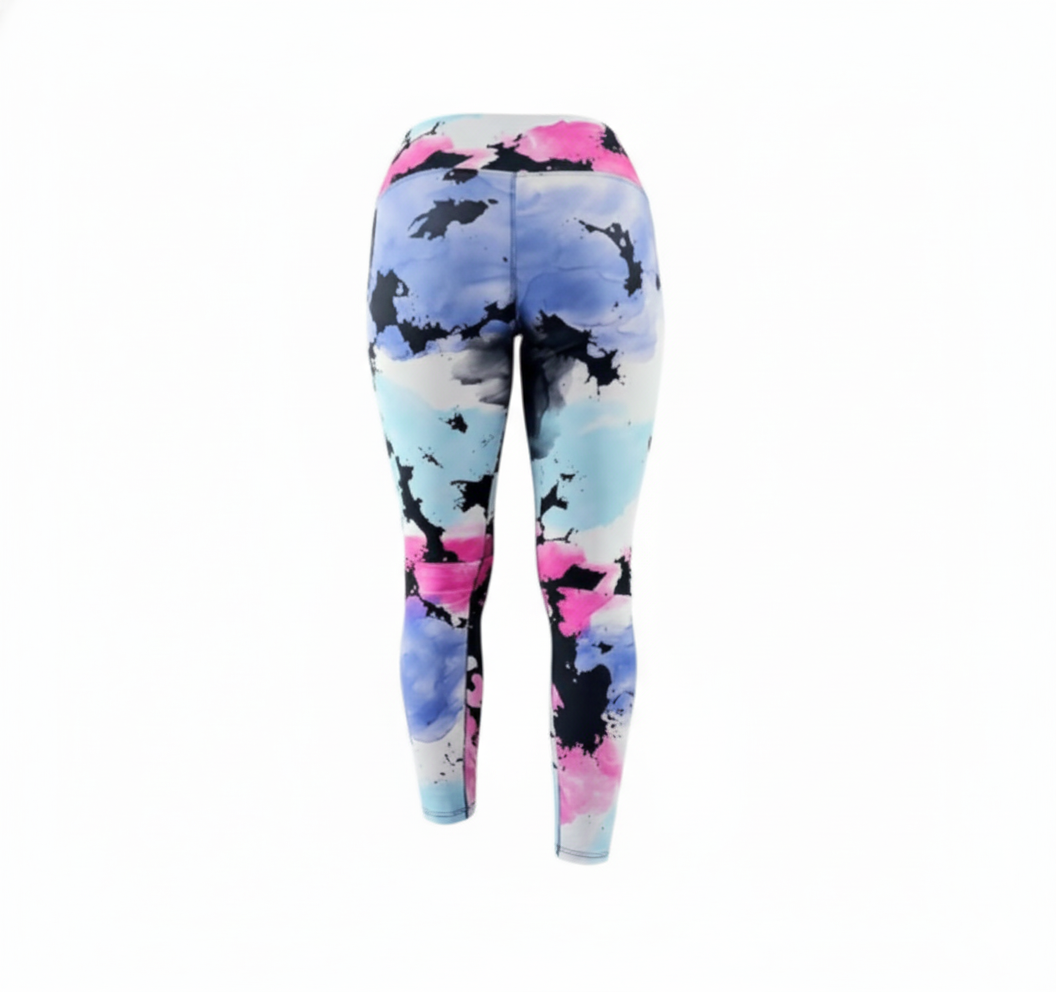 Leggins deportivos con estampado acuarela que moldea tu figura con energía artística