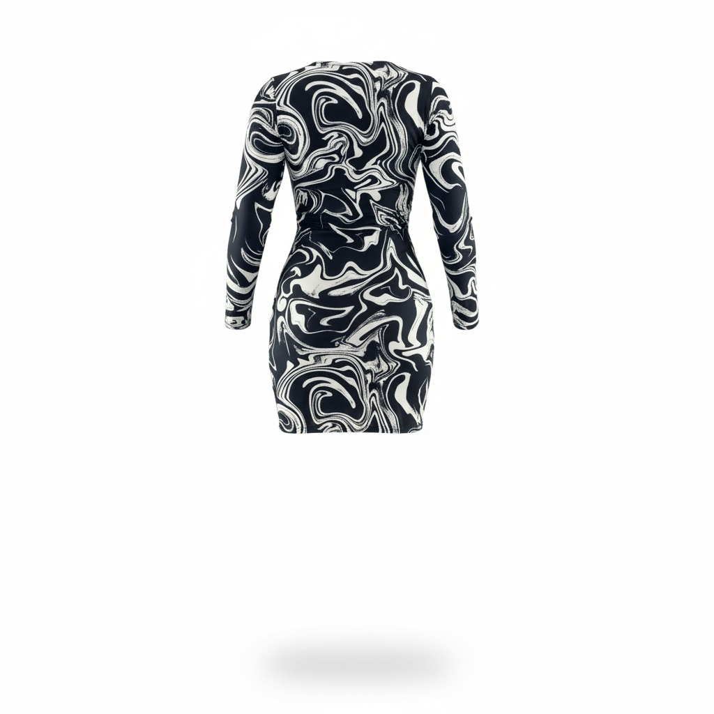 Vestido corto estampado que potencia tu energía con actitud creativa
