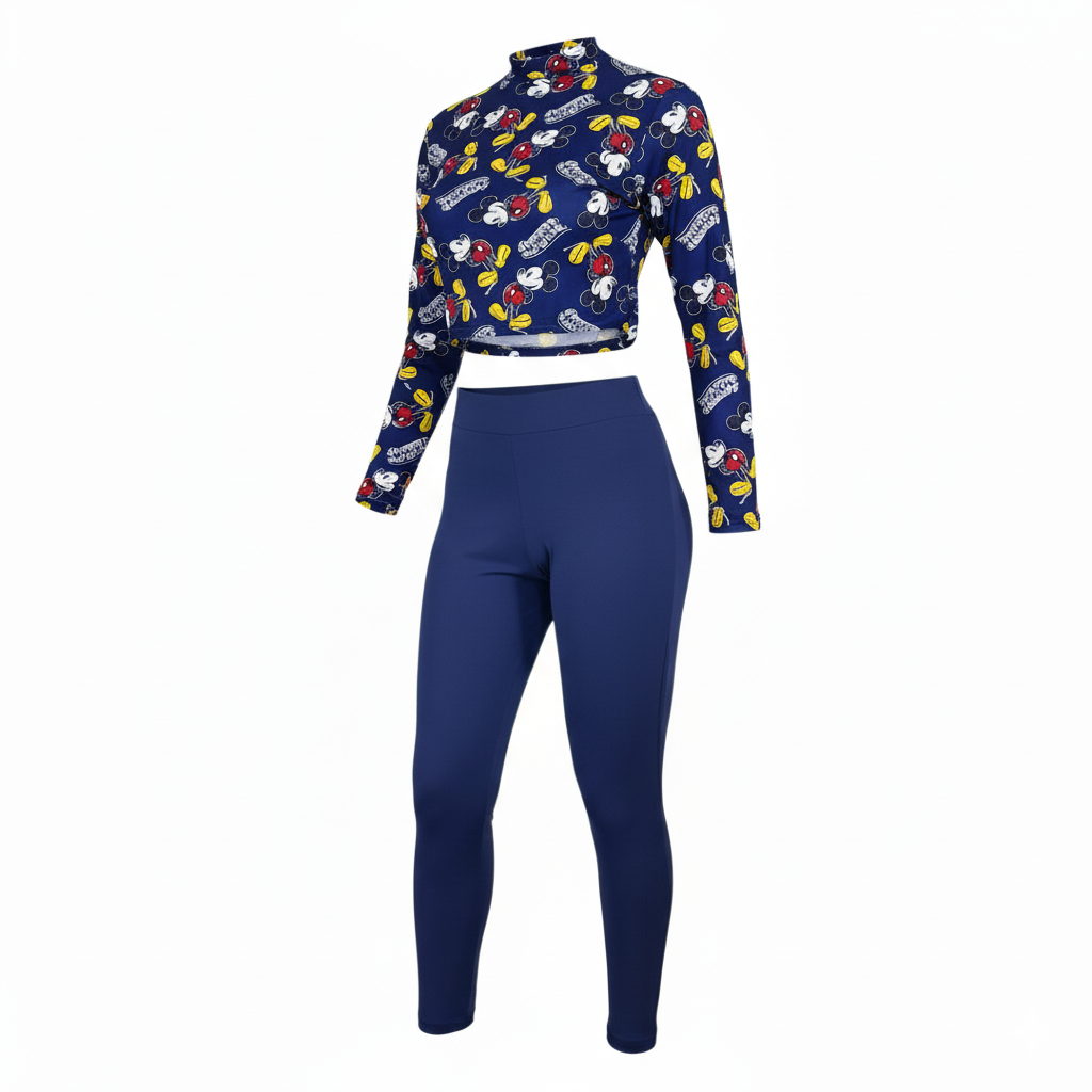 Conjunto estampado que combina diversión y estilo relajado