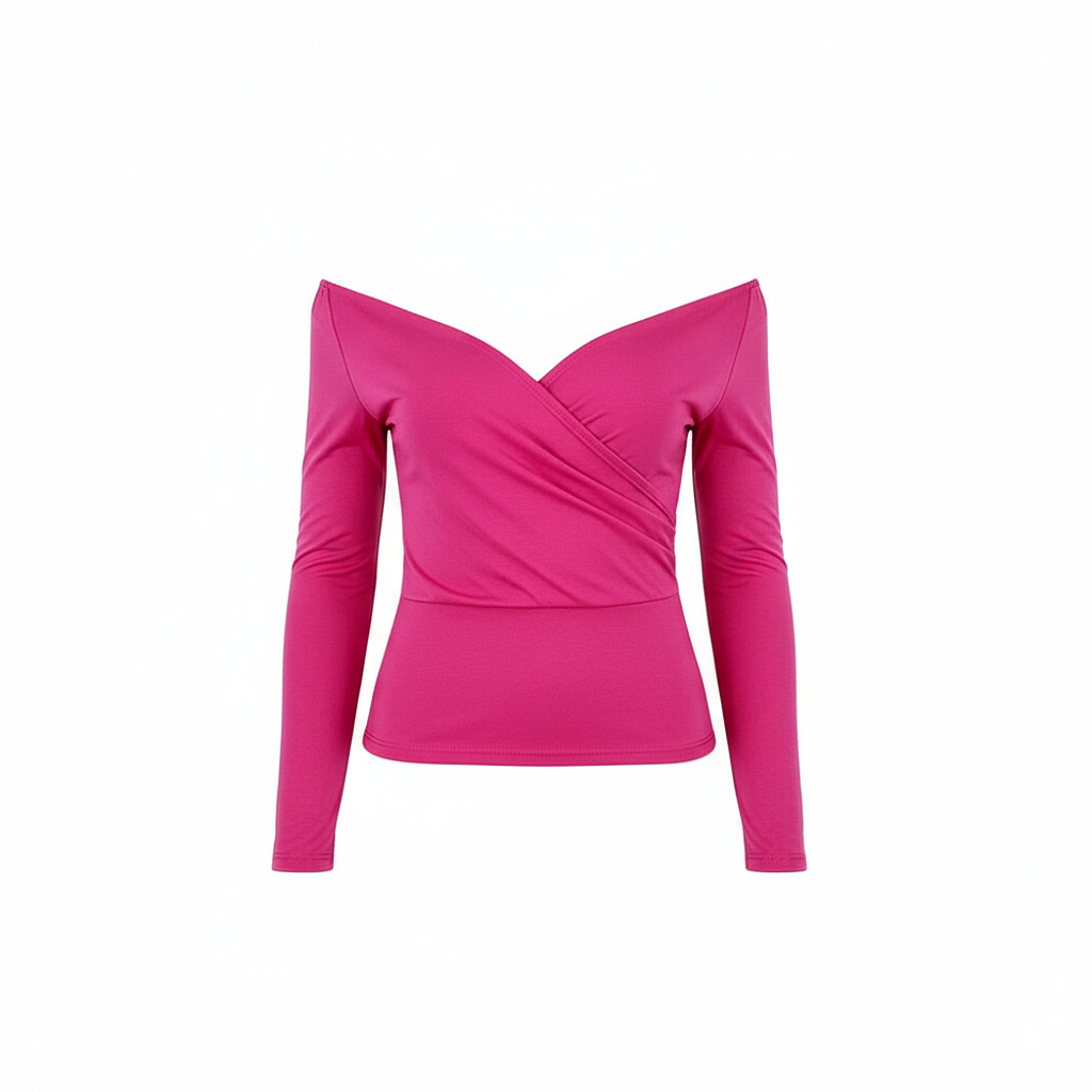 Blusa manga larga off shoulder que resalta tu silueta con elegancia sutil