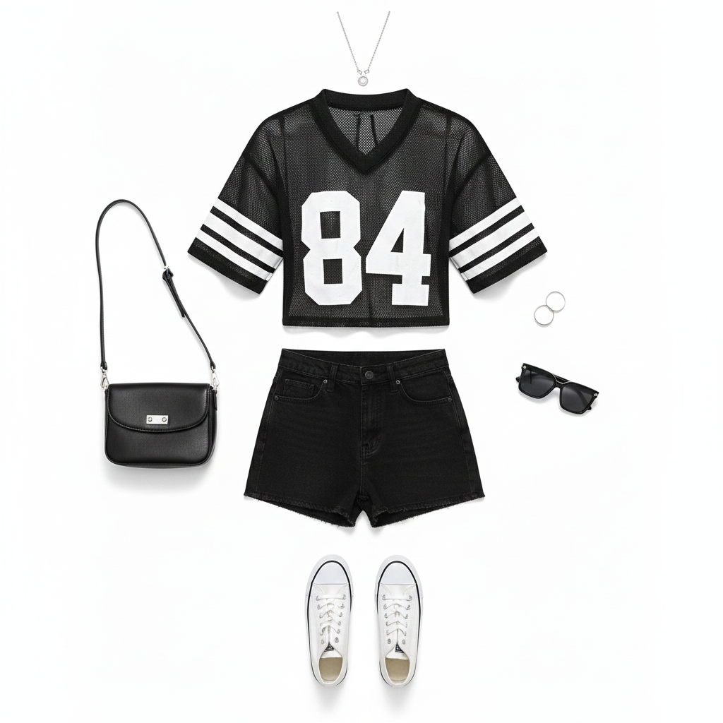 Blusa de malla deportiva con gráfica numérica