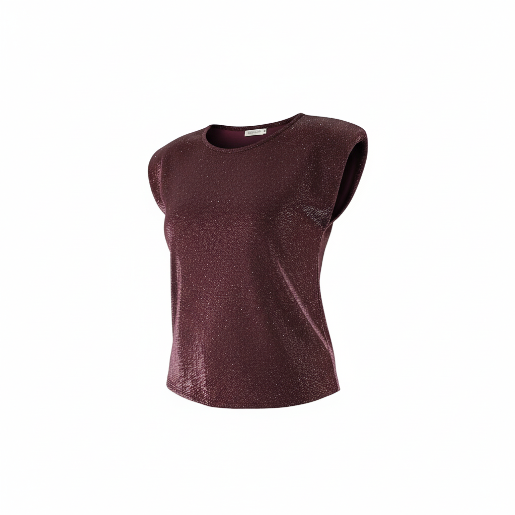 Blusa sin mangas con brillo elegante y corte favorecedor