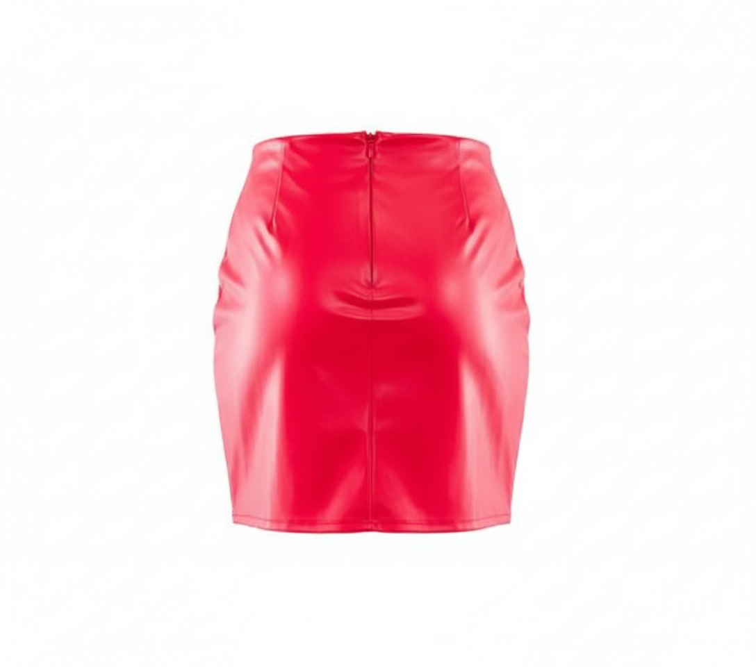 Minifalda vinipiel con doble abertura para una silueta irresistible