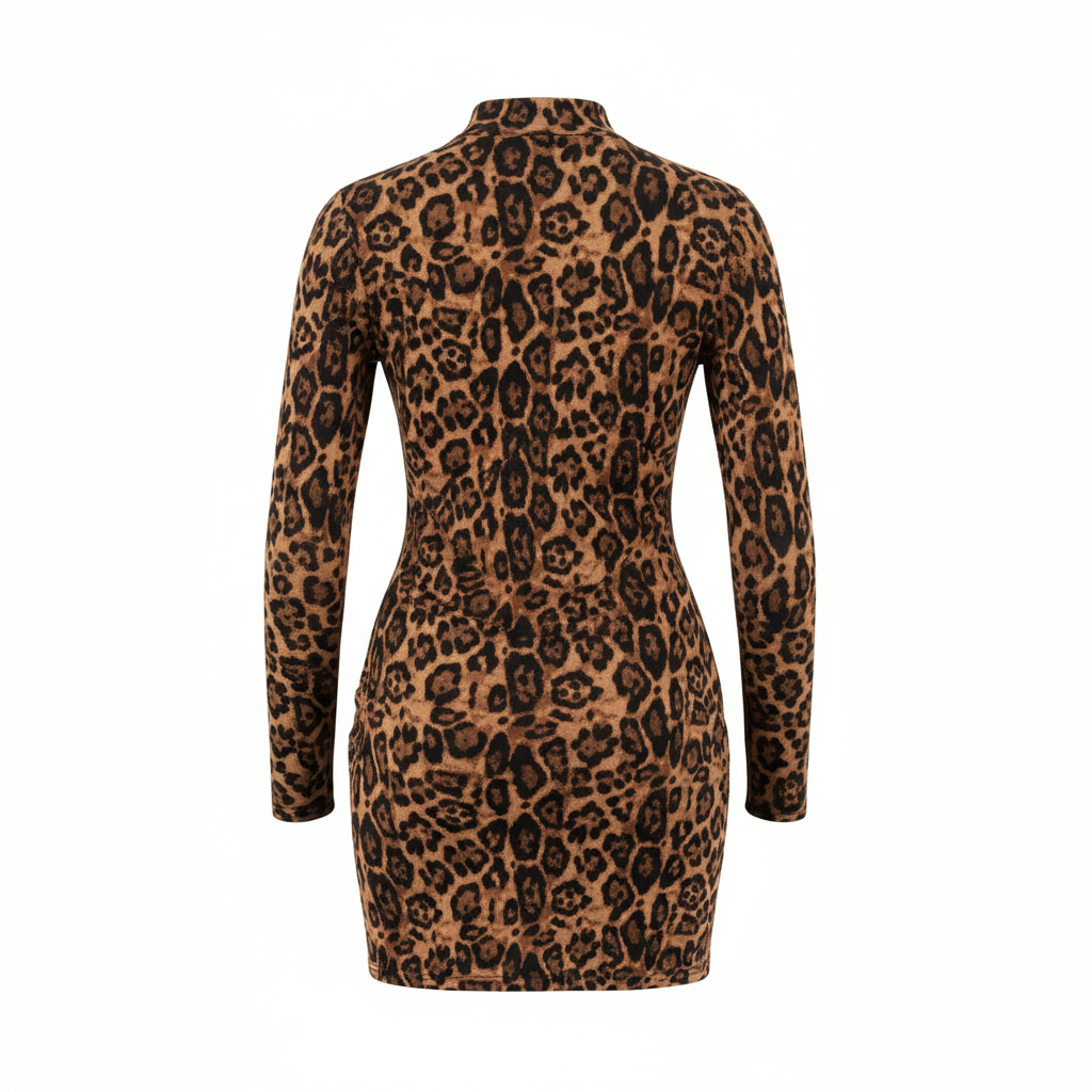 Minivestido animal print que seduce con fuerza y actitud felina