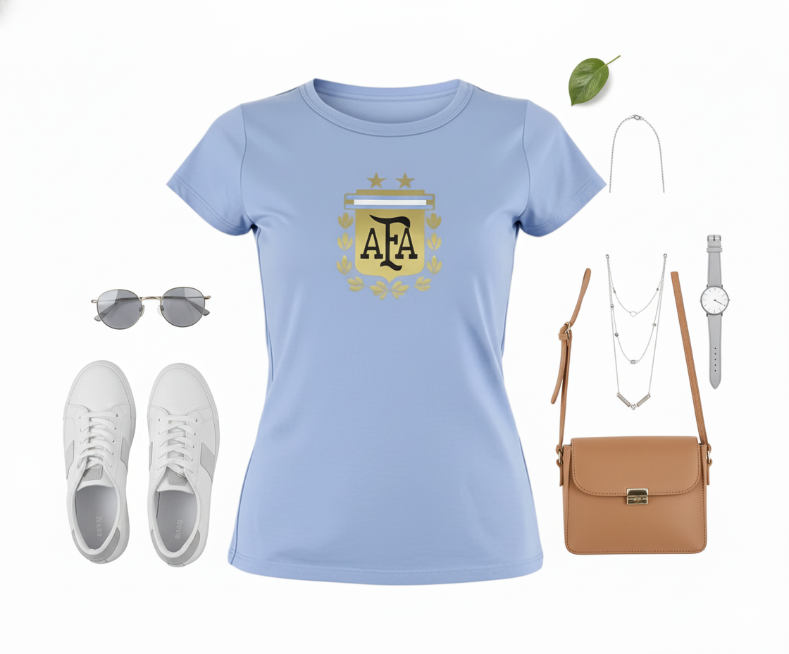 Blusa manga corta con energía deportiva femenina