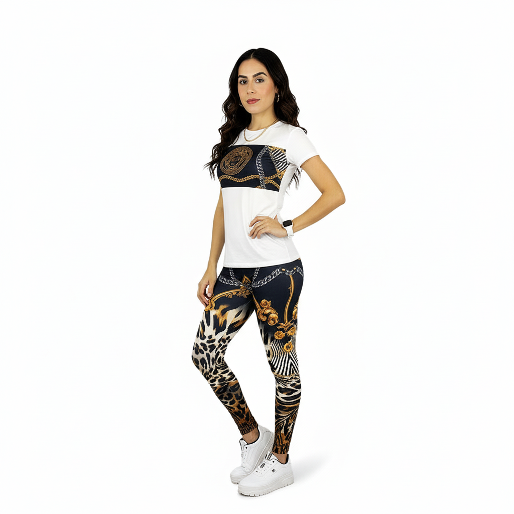 Conjunto estampado con animal print para destacar con confianza casual