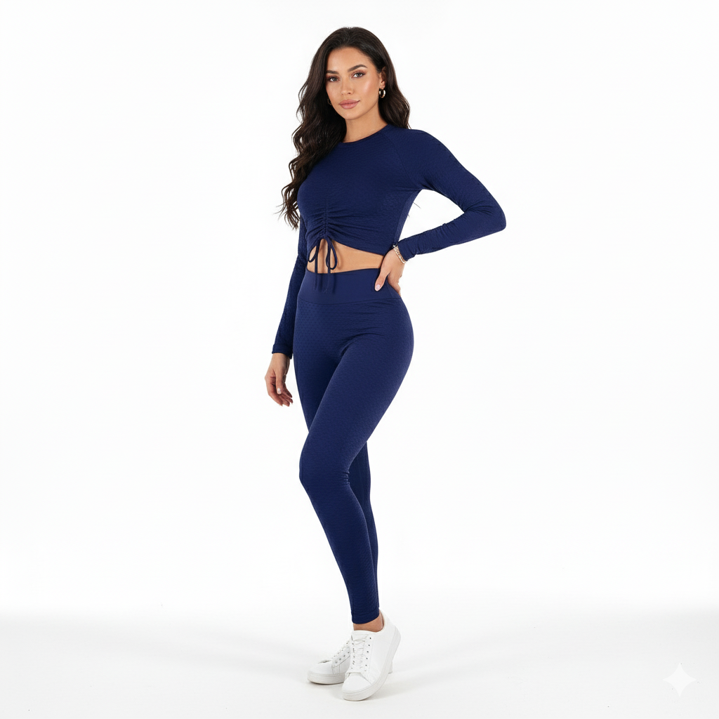 Conjunto deportivo moldeador que estiliza tu figura con impacto visual