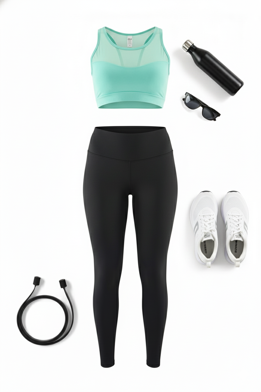 Conjunto deportivo con transparencias que estiliza y potencia tu figura