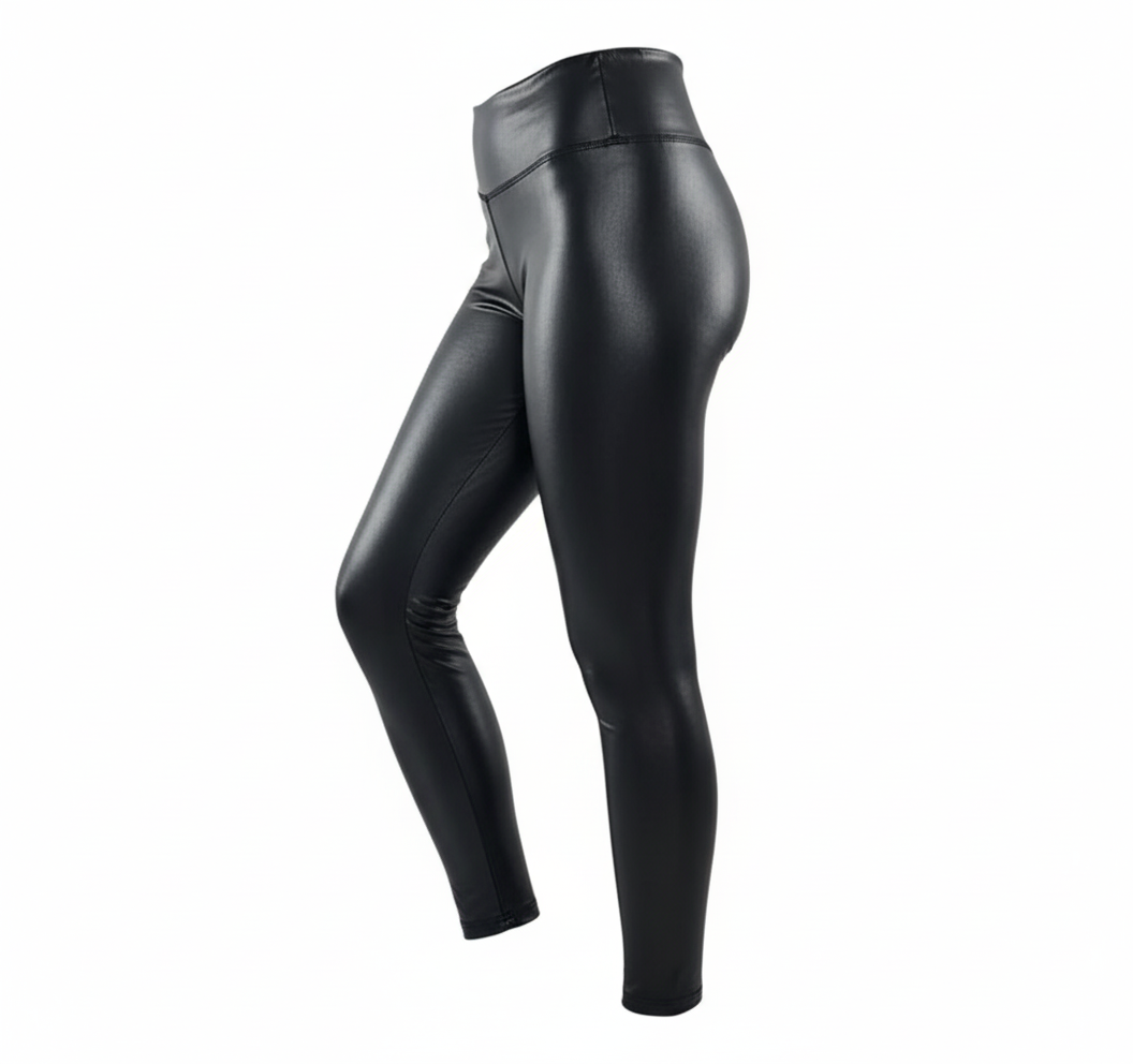 Leggins deportivos efecto vinil que moldean y estilizan con impacto visual