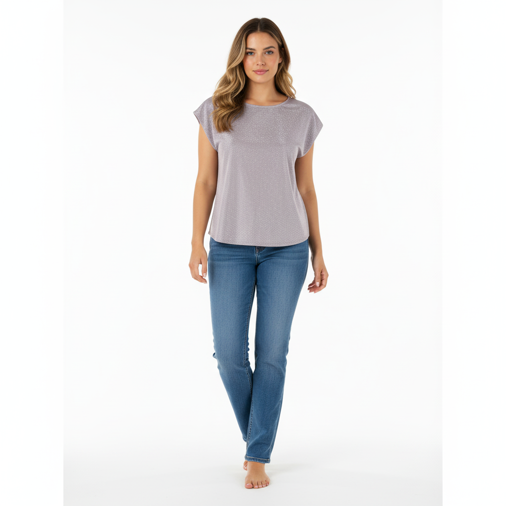Blusa sin mangas con brillo elegante y corte favorecedor