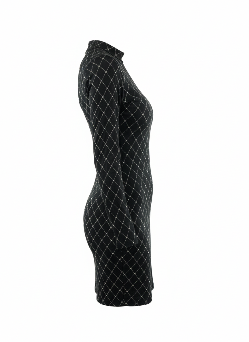 Vestido corto con transparencias y brillo que potencia tu sensualidad