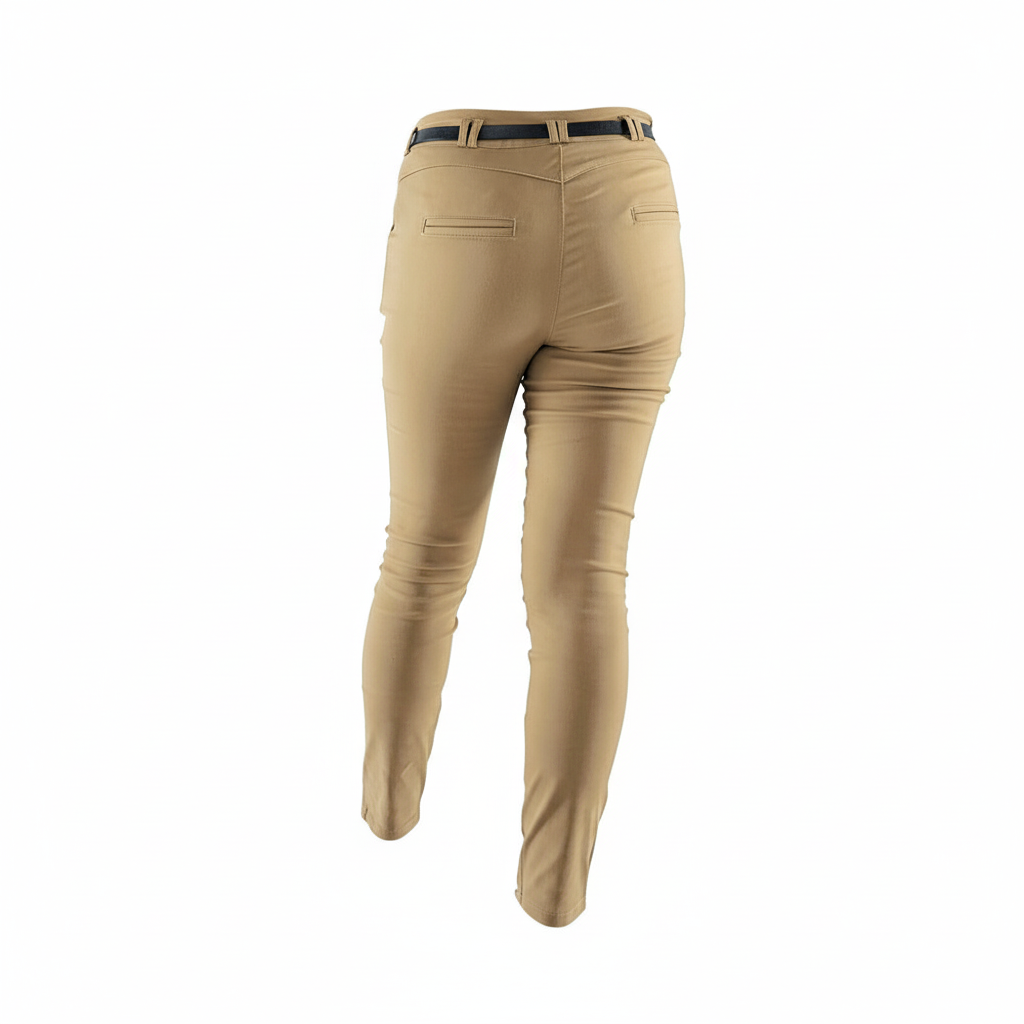 Pantalón recto ajustado con cinturón que define tu silueta con elegancia casual