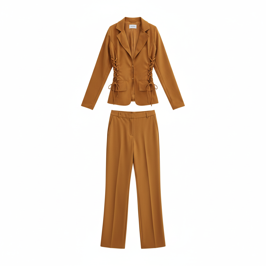 Conjunto saco y pantalón con estructura que estiliza al instante