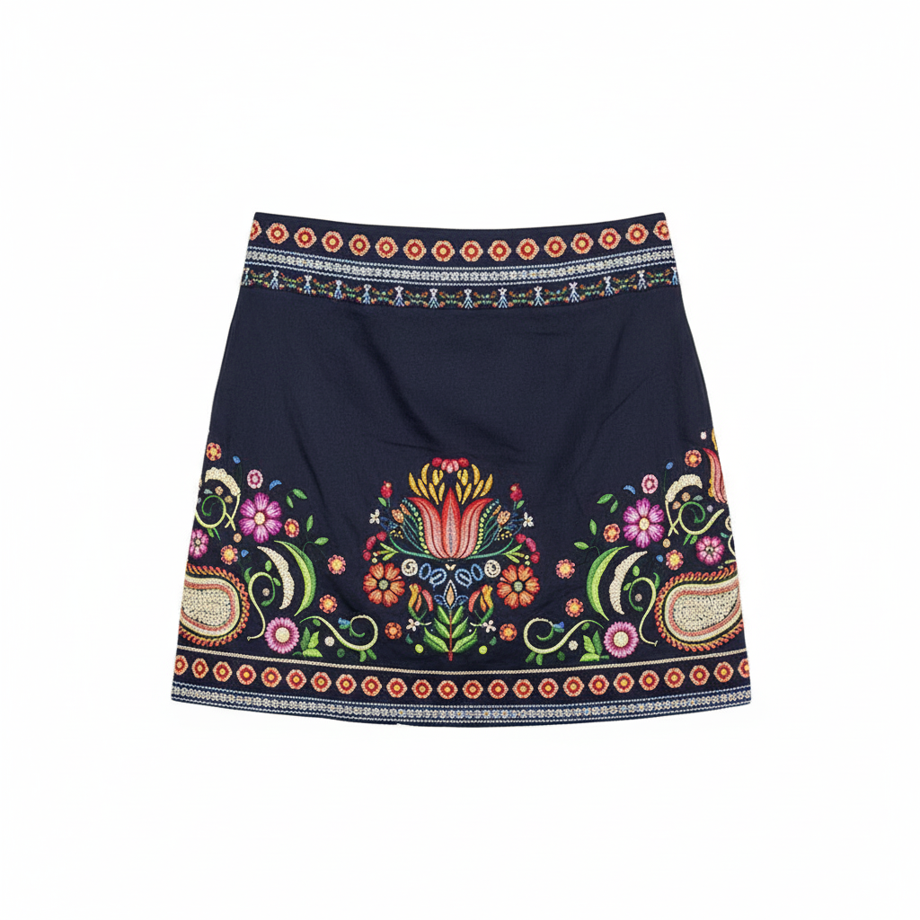 Minifalda estampada que ilumina tu look con frescura y armonía