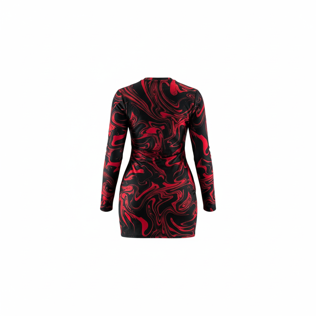 Vestido corto estampado que potencia tu energía con actitud creativa