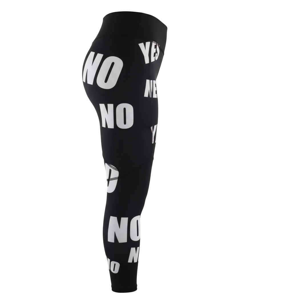 Leggins deportivos bicolor con estampado que estiliza con actitud