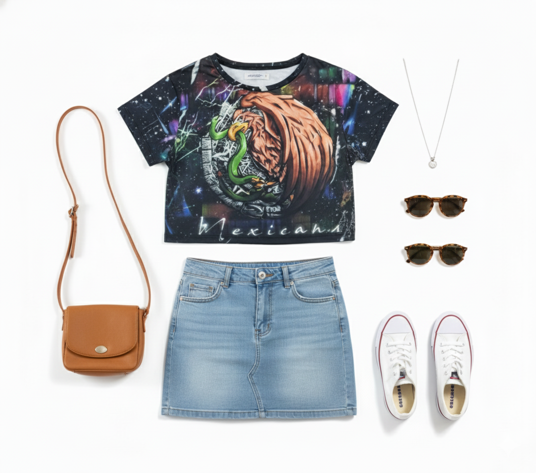 Blusa manga corta estampada que celebra tu orgullo con estilo visual