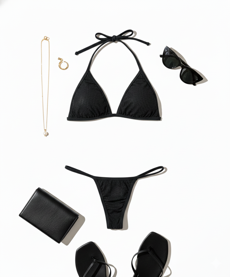 Bikini transparente que revela tu poder con sutileza provocadora