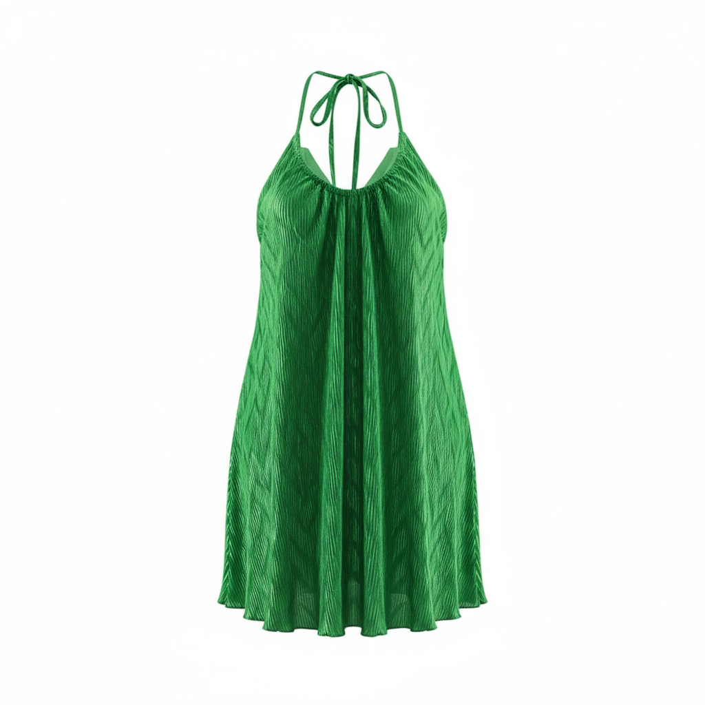 Vestido corto de tirantes que realza tu frescura con libertad y encanto