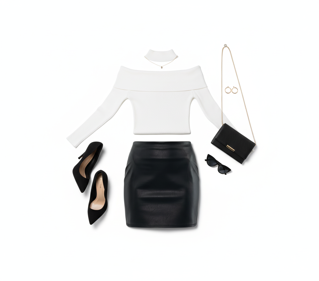 Minifalda vinipiel que define tu silueta con elegancia urbana