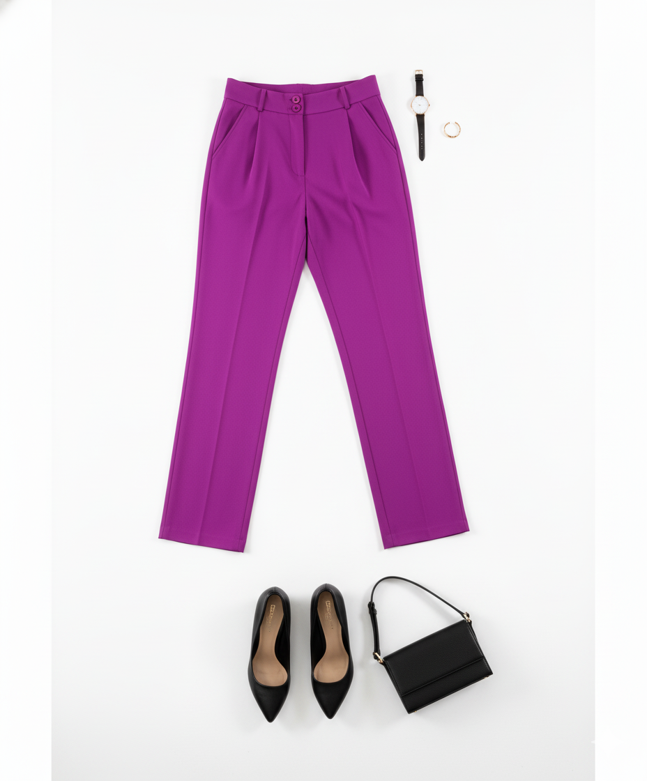 Pantalón recto con caída elegante que estiliza tu silueta