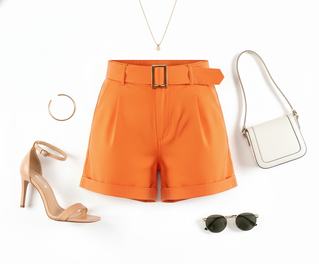Short casual con cinturón que acentúa tu cintura con estilo relajado