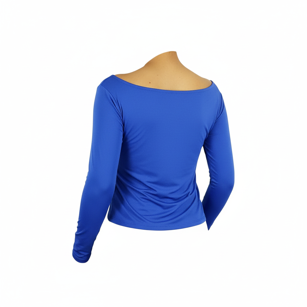 Blusa manga larga off shoulder que resalta tu silueta con elegancia sutil