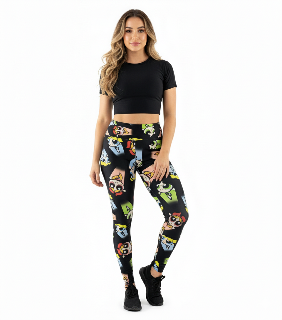 Leggins deportivos con estampado animado que despiertan tu poder interior