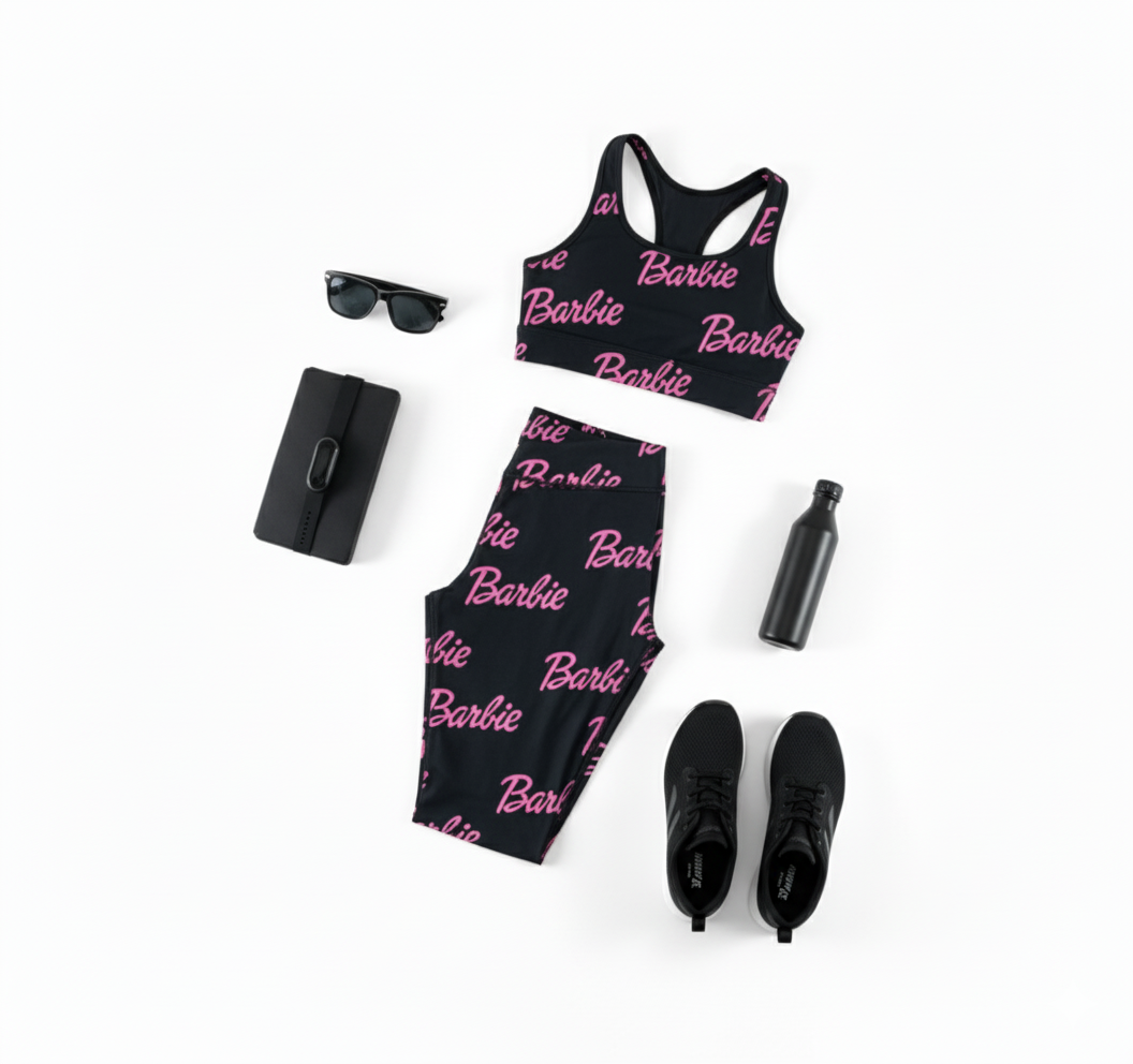 Leggins deportivos con estampado Barbie que realzan tu energía visual