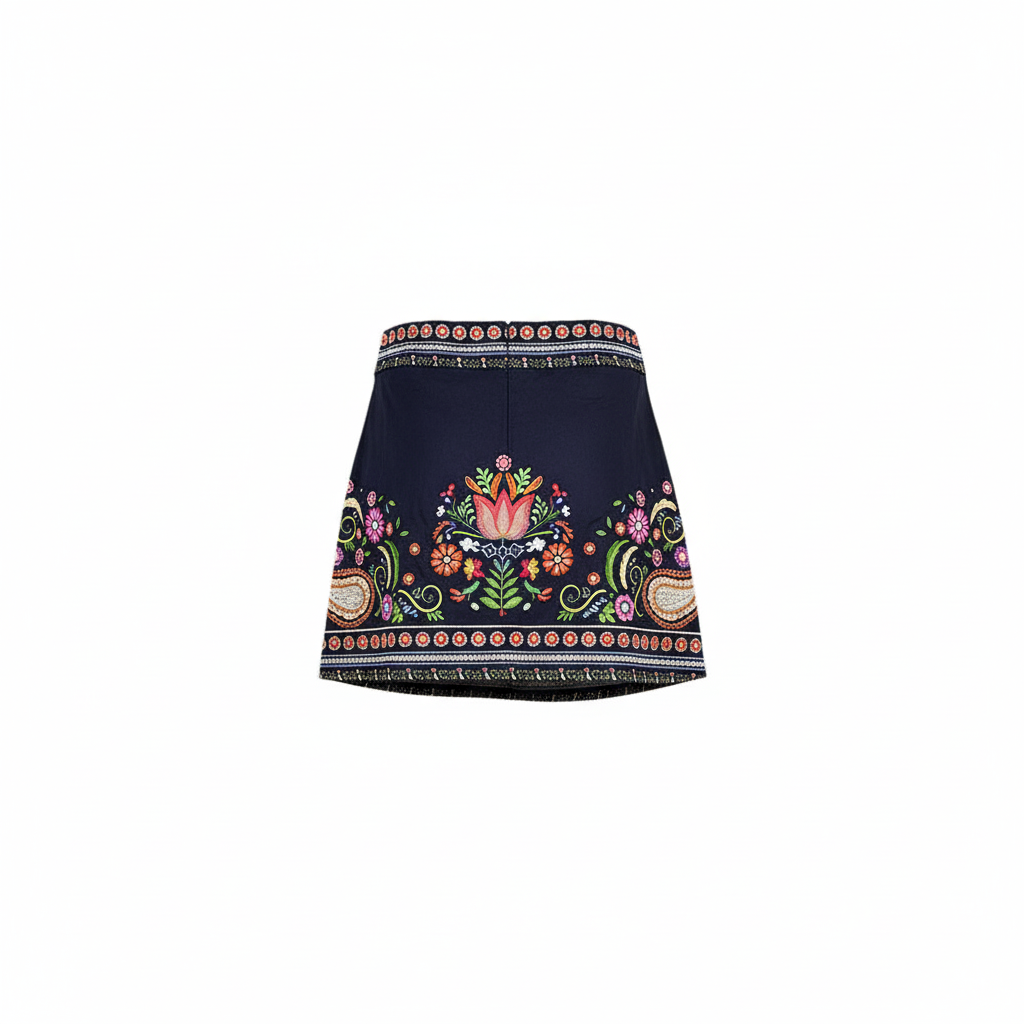 Minifalda estampada que ilumina tu look con frescura y armonía
