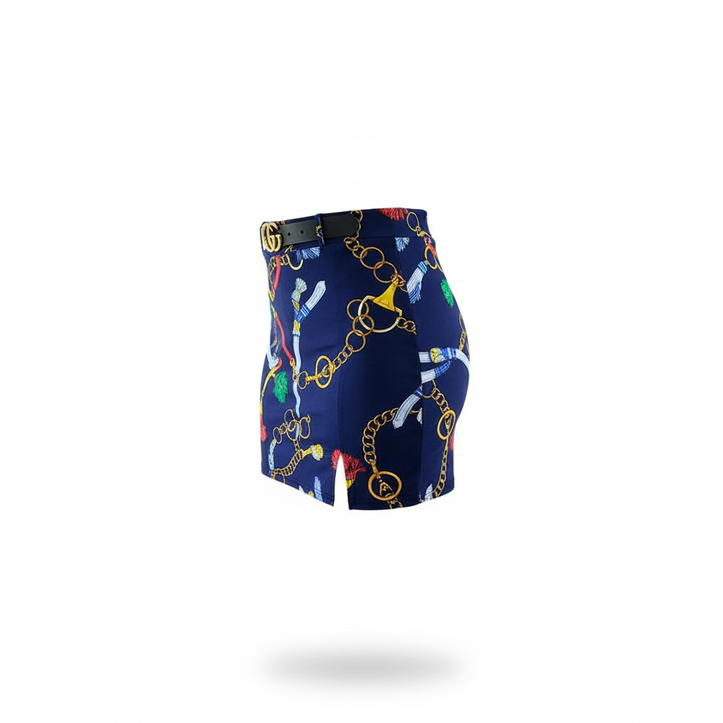 Minifalda estampada que realza tu figura con un toque atrevido