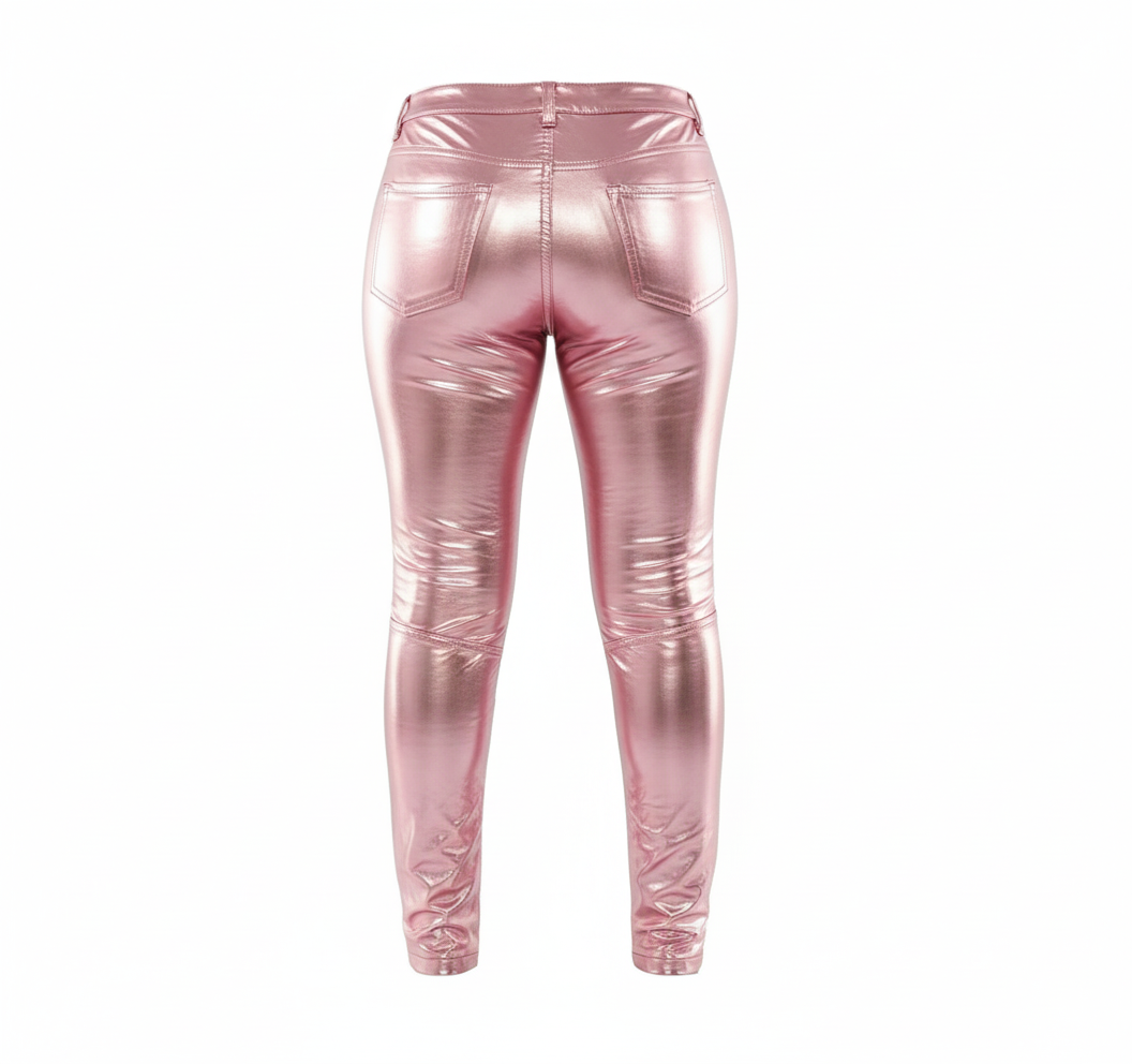Pantalón ajustado brillante que potencia tu silueta con audacia visual